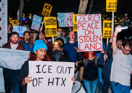 A Houston anti-ice protest in January.